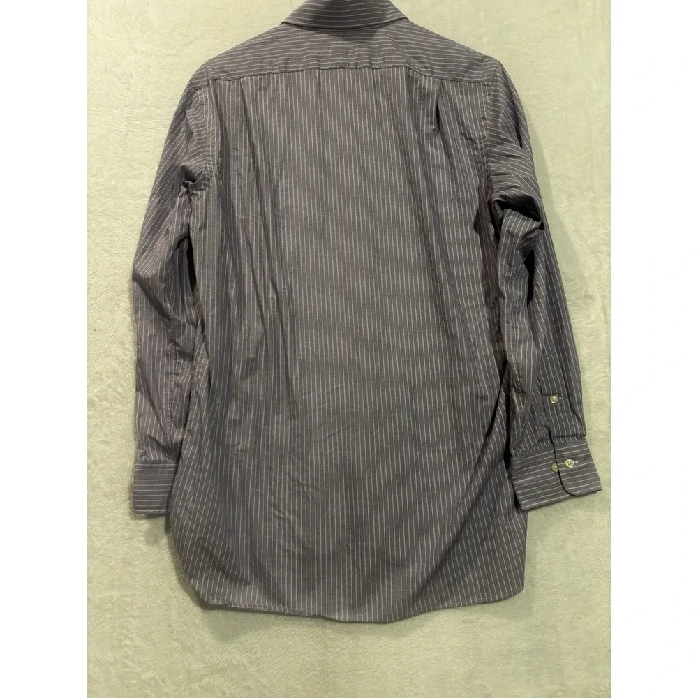 Ralph‎ Lauren Polo Striped Long Sleeve Button Oxford Shirt Men's 15 1/2 Purple